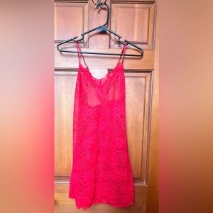 Victoria's Secret Vibrant Red Lace Slip